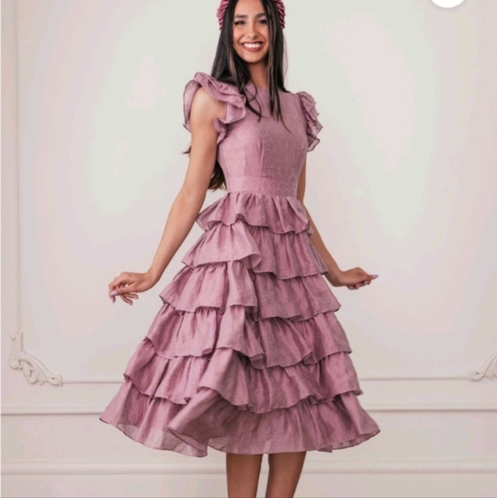Jess Kae charming tiered Maeve dress sz L. Washed once but never worn!